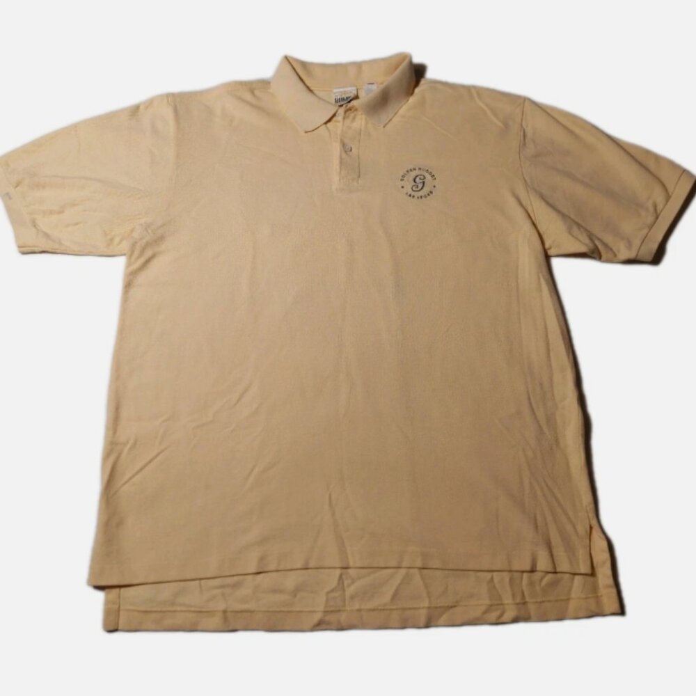 Vintage Las Vegas Golden Nugget Casino Employees Embroidered Men's XL Polo Shirt
